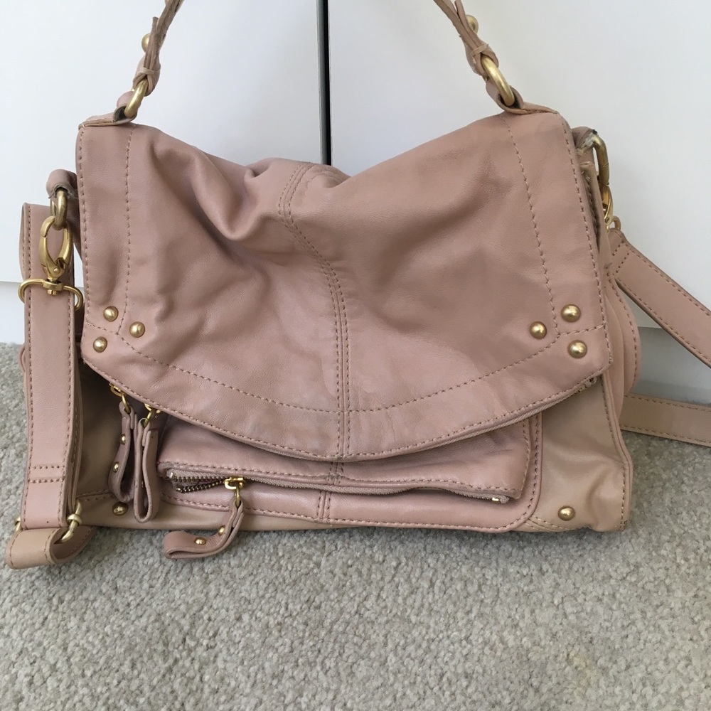Hype Blush Leather Crossbody Handbag